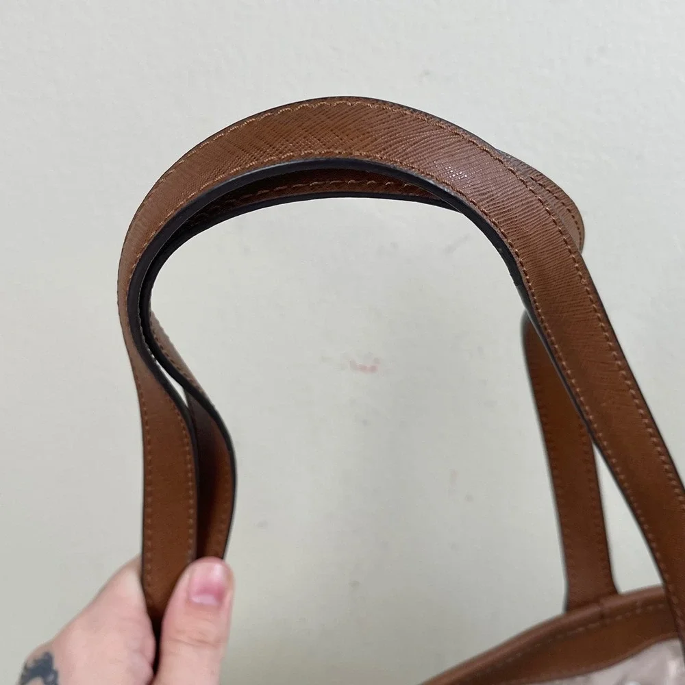 Michael Kors Jet Set Tote Bag Signature Monogram MK Logo Large Shoulder Bag